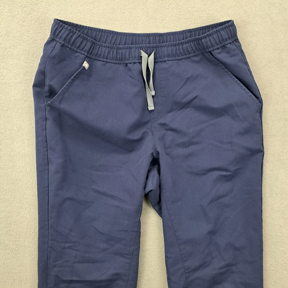 FIGS Navy Blue Jogger Scrub Pants MXSXW2004 Elastic Waist Drawstring Size Large